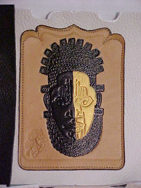 Black- Gold Benin Mask Pouch