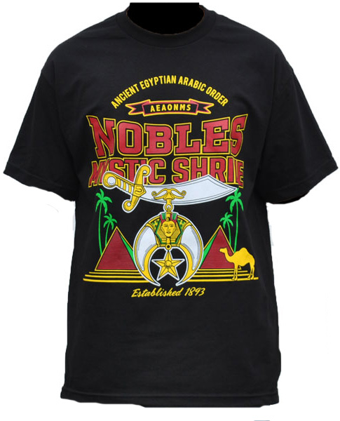 Noble AEAONMS 1893 Mystic Shrine Shirt Shriner Tee 