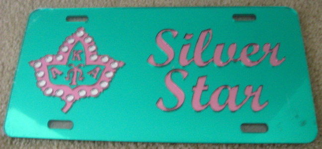 aka silver star license plate frame