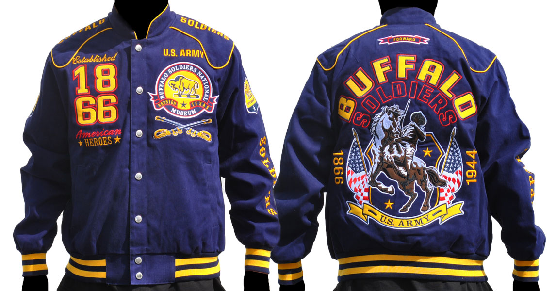 Buffalo Soldier Navy Nascar Twill Jacket
