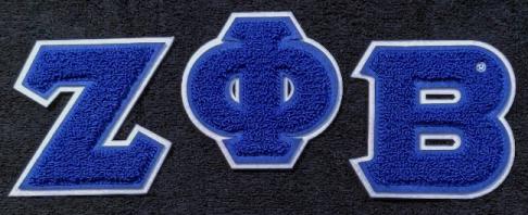 BLUE Chenille Patch Letters